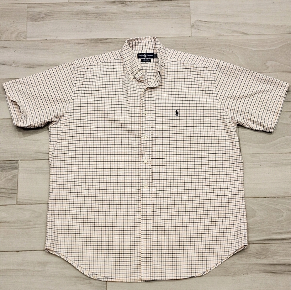 Ralph Lauren Blake Short Sleeve Plaid Shirt Men’s L